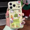 Hoja de Toronja Gato Lindo Adecuado para Funda de Teléfono Apple 17Promax Película Soporte Muñeco Xiaomi Huawei Vivo
