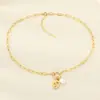 Cadena de clips de papel creativa personalizada multiestilo corazón hueco incrustado de diamantes collar de acero de titanio madre levantando alto día de la madre