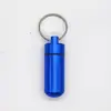 Llavero de Aleación de Aluminio para Botella de Medicina Exterior Botella Colgante Mini Impermeable Frasco Pequeño para Medicina Botella de Cartucho Sellado Frasco