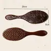 Peine Oval con Almohadilla de Aire Tallado de Fénix, Peine Masajeador de Sándalo de Alta Gama, Peine para Meridianos del Cuero Cabelludo, Peine con Almohadilla de Aire para el Cabello