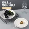 Prato de Cerâmica Pintado a Ouro para Restaurante, Prato de Jantar Estilo Ocidental, Prato Raso, Prato de Café da Manhã, Prato Redondo Doméstico