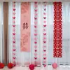 Conjunto de Decoração para Quarto de Casamento, Cortinas para Sala de Estar, Decorações de Casamento, Tecido Pendurado Longo com Palavras Felizes, Guirlanda 3D de Borboletas para Quarto
