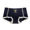 Calzoncillos tipo bóxer de algodón antibacteriano para niñas de talla grande, estilo británico, estampado de osos, tiro largo extendido, talla grande