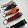 Hebilla de Llave de Moda Anillo Simple de PU Pieza de Cuero Llavero de Cuero Soportes de Cuero Personalización