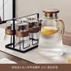 Juego de Vasos de Agua de Vidrio Estilo Chino Juego de Tazas de Té para el Hogar Resistente a Altas Temperaturas y al Calor Taza para Beber Anti-quemaduras Sala de Estar Hospitalidad Juego Completo