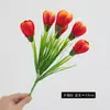 Ramo de Tulipanes Artificiales de 6 Cabezas para Decoración de Sala y Mesa de Comedor, Adorno de Arreglo de Flores Falsas, Manojo de Tulipanes Transfronterizo
