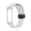Para Google Fitbit Air Marco de Metal Blindado para Reloj Patrón de Lichi Hebilla Magnética Plegable Correa de Silicona para Reloj