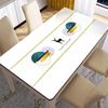 Tapete de mesa de vidro macio em PVC à prova d'água à prova de óleo toalha de mesa descartável tapete retangular para mesa de trabalho toalha de mesa isolante resistente a manchas tapete para mesa de centro