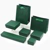Caja de joyería de red verde oscuro, embalaje de joyería, caja de regalo, caja de anillo, caja de collar, caja de pulsera, caja de joyería al por mayor