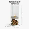 Chimenea de alcohol de fuego real de cristal de cuatro lados, adorno de pie, chimenea decorativa de calefacción para interior de hogar moderno nórdico, hecha a medida