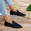 Zapatos Planos de Punta Fina de Talla Grande, Estilo Europeo y Americano de Moda para Primavera para Mujer, Casual Versátil de Moda Dulce