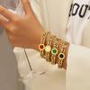 Pulseira europeia e americana retrô oca de diamante em aço titânio pulseira feminina de moda de alta qualidade pulseira de mola de aço inoxidável com algarismos romanos