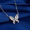 Moda Coreana Nicho Colar Borboleta Feminino Luxo Leve Sensação de Alto Padrão Microincrustação Pequeno Fresco Corrente da Clavícula Pingente Tom Vibrante Venda Quente