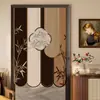 Cortina de Puerta Creativa con Forma y Diseño Impreso para Privacidad, Cortina Divisoria sin Taladro, Estilo Chino Nuevo con un Toque Artístico de Alta Gama, Cortina Decorativa