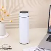 Taza Aislada Recta de Acero Inoxidable de Doble Capa con Pantalla de Temperatura Transfronteriza, Taza de Agua de Acero Inoxidable 304, Conveniente para Exteriores, Taza de Regalo Sencilla