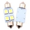 Luz de techo LED de doble punta para coche, 5050, 4 SMD, 31 mm, luz de lectura, luz de maletero, luz de compartimento