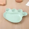 Talheres Infantis de Palha de Trigo Pé de Urso Frutas Batata Frita Separados Quatro Cores Opcionais Prato de Jantar Desenho Animado Separado Prato de Pastel