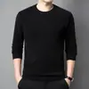Sudadera de Algodón Europea para Hombre Otoño e Invierno Nueva Cuello Redondo Tejido Jacquard Casual Cálido para Hombres Mayores Versátil
