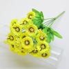 5 Cabezas de Narciso, Crisantemo Pequeño, Decoración de Piso para el Hogar, Flores Artificiales, Venta al por Mayor de Comercio Exterior Transfronterizo, Ramo Simulado para Celebraciones de Boda
