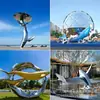 Escultura de Baleia Oca em Aço Inoxidável Hotel Shopping Center Grades Amigo de Ferro Decorações de Animais Marinhos Decorações de Golfinho Penduradas