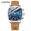 Reloj de cuarzo para hombre marca Longbo, disponible para dropshipping, diseño simple y casual, adecuado para parejas, resistente al agua, reloj para hombre