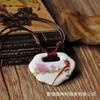 Joyería de Estilo Étnico Collar de Peonía Roja con Varios Diseños, Cuerda Ajustable, Adecuado para Puestos de Mercado y Estilo Étnico Nacional