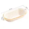 Tazón de Frutas de Plástico Hueco de Doble Capa Cesta para Lavar Verduras de Cocina Cesta de Almacenamiento Engrosada Juego de Coladores