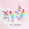 Resina Purpurina Pony Unicornio Dibujos Animados Arcoíris Accesorios DIY Pasador para el Cabello de Niños Agujero para Zapato Hebilla de Zapato Flor de Zapato Accesorios