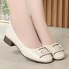 Zapatos de Madre para Dropshipping, Zapatos Individuales de Nuevo Estilo Otoñal para Mujeres de Mediana Edad y Mayores, Zapatos de Cuero Suave con Suela Suave, Zapatos Cómodos de Cuero para Mujeres