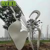 Escultura Abstracta de Acero Inoxidable Cepillado Mate Césped Jardín Plaza Entrada de Edificio Metal Acero Inoxidable Escultura Adornos