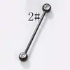 Pendientes de acero inoxidable 316L estilo punk transfronterizo nuevo, puente de oreja, pintura en aerosol degradado blanco y negro, puente de oreja, venta al por mayor