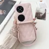Funda de Teléfono Móvil de Cuero Estilo Pequeño Fragante Eje Medio para Huawei pocket2 bolsillos Pantalla Plegable