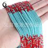 2mm Porcelana tallada Vidrio degradado Cuentas sueltas Accesorios DIY Cuentas de cristal transparente Cuentas Estilo chino Cuentas de colores