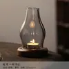 Portavelas de Vidrio Estilo Japonés Adornos Creativos Vela Romántico Hogar Estilo Zen Retro Aromaterapia A Prueba de Viento Cubierta de Mesa Decoración de Escritorio