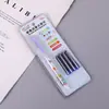 Zhefeitian Pacote com 4 Canetas Rollerball Líquido Direto 0,5mm Pretas, Vermelhas, Azuis Três Cores Secagem Rápida Canetas de Assinatura para Estudantes e Uso no Escritório