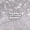 Letras Europeas y Americanas Frases Cortas en Inglés Personalidad Dibujos Animados Accesorios de Mezclilla Decoraciones para Abrigos Insignias Metálicas