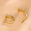 Corea del Sur joyería aretes de circonita AAA hebilla de oreja de una fila regalo retro joyería pequeña y fresca femenina agente mayorista