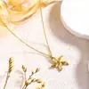 Collar y Pendientes con Colgante de Estrella de Mar de Nuevo Estilo Transfronterizo Estilo Vacacional de Moda Collar para Clavícula Juego de Joyería de Oro de 18 Quilates Collar de Acero de Titanio