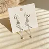 Presilhas de Orelha Estilo Coreano Sem Furo, Brincos com Design Estiloso para Mulheres, Presilhas de Osso da Orelha com Borboleta e Pérola de Franja Longa, Alto Padrão