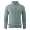 Novo suéter de tricô masculino Amazon transfronteiriço para comércio exterior, peça básica casual jovial, blusa quente com meia-gola