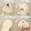Zapatos Lolita elegantes de estilo francés para niños para primavera y otoño, zapatos de piel para niñas, zapatos de princesa, zapatos de Mary Jane de un solo color, zapatos pequeños de piel con suelas blandas