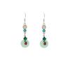 Aretes Aguja de Plata Estilo Nacional Estilo Chino Nuevo Diamante Hebilla de Seguridad Estilo Chino Xiangyun Estilo Palacio Accesorios Hanfu Aretes para Mujer