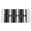Tapete da sala de estar estilo nórdico simples moderno preto horizontal Tassel tapete impresso para casa de família resistente à sujeira Tapete fácil de cuidar