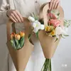 Bolsa de Papel Kraft Coreana 520 Dia dos Namorados Qixi Flores Frescas Plantas Bolsa para Buquê Bolsa Tote Florista Simples Literária