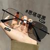 Moda para Hombre y Mujer Terminada Miopía Planitud Potencia Tendencia Montura Grande Gafas Montura Película Fotosensible Cambiante de Color Cómoda y Ligera