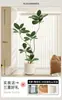 Árbol de Goma Simulación Planta Verde Planta Falsa Sala de Estar Lujo Ligero Flor Biónica Árbol Decorativo Interior Planta Grande en Maceta Adorno de Piso