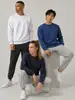 Sudadera unisex de cuello redondo estilo americano transfronteriza para hombre, top casual hecho a medida en tallas europeas, con logotipo impreso o bordado personalizado