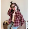 Camisa de Cuadros para Niña Estilo Primavera y Otoño 2026 Nueva Ropa Infantil Camisa Elegante y a la Moda Ropa de Primavera para Bebé Top Estilo Coreano