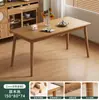 Mesa de Comedor de Madera Maciza para Uso Doméstico, Mesa de Té Estilo Chino Nuevo, Mesa Cuadrada, Escritorio de Estudio, Juego de Mesa y Sillas Rectangular Simple