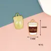 Taza de Café Transfronteriza Accesorios de Joyería DIY Accesorios de Aleación con Goteo de Aceite para Latte Frappuccino Colgante para Cadena de Bolsa de Teléfono Móvil